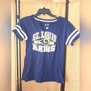 NWOT Women's St. Louis Rams Blue Graphic T-Shirt Size Large